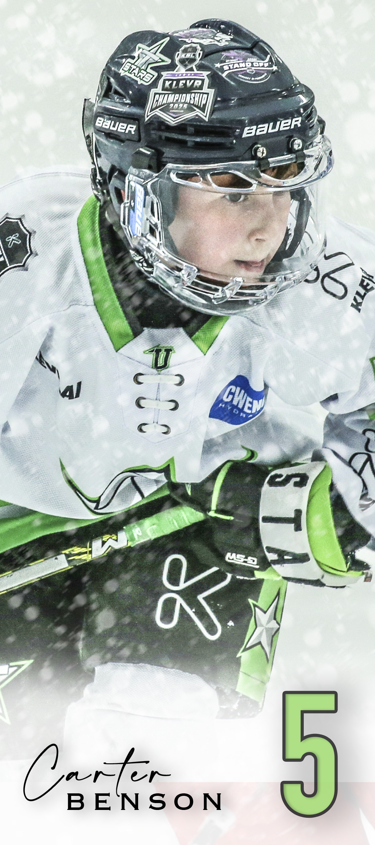 Green-screen player portrait